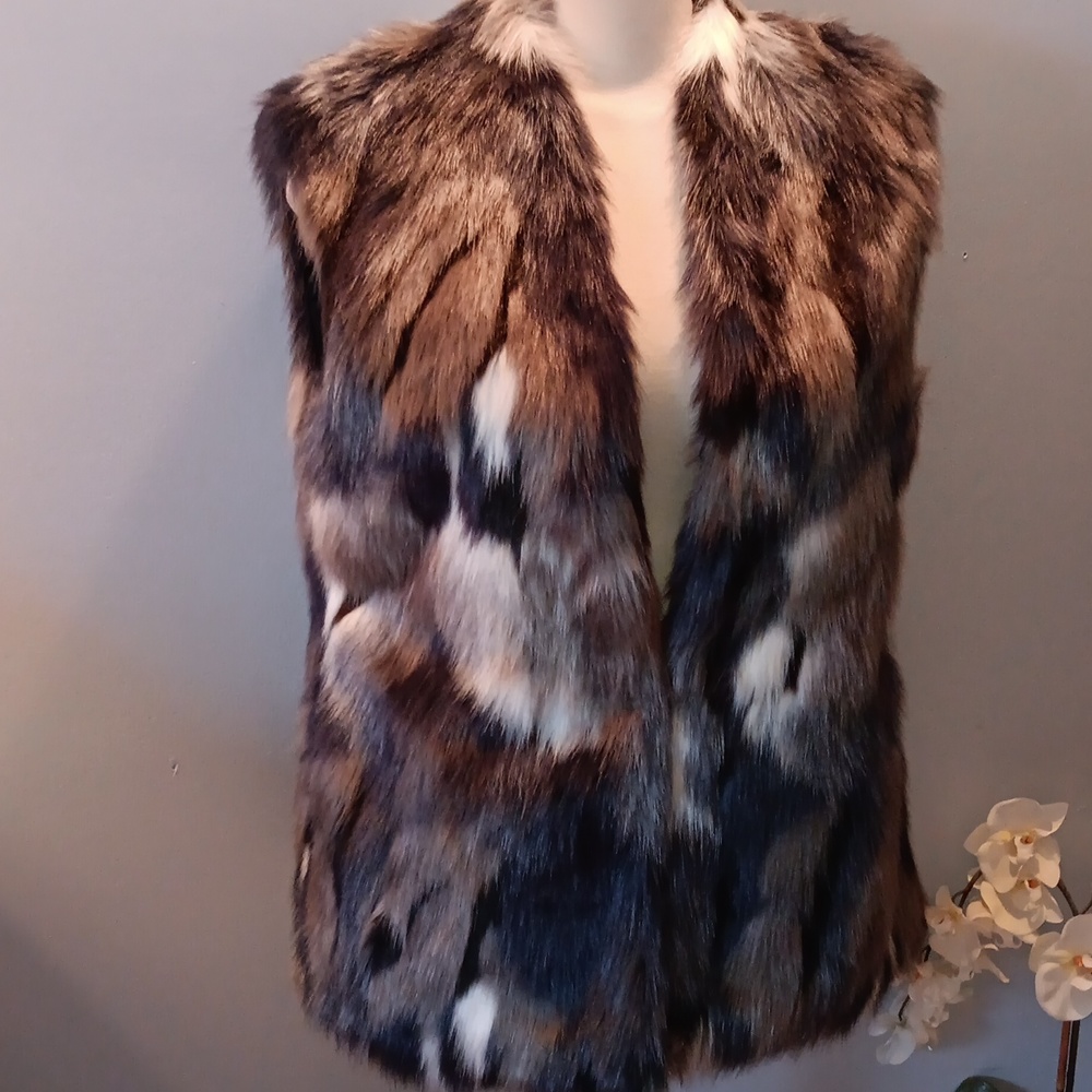 Bianca Nygatd faux fur vest NWOT